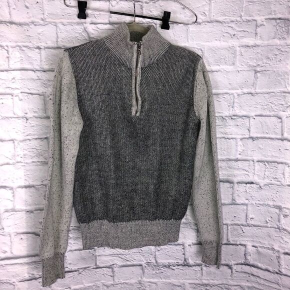 Guess quarter zip pullover sweater boys brown/tan sz med - Picture 1 of 5